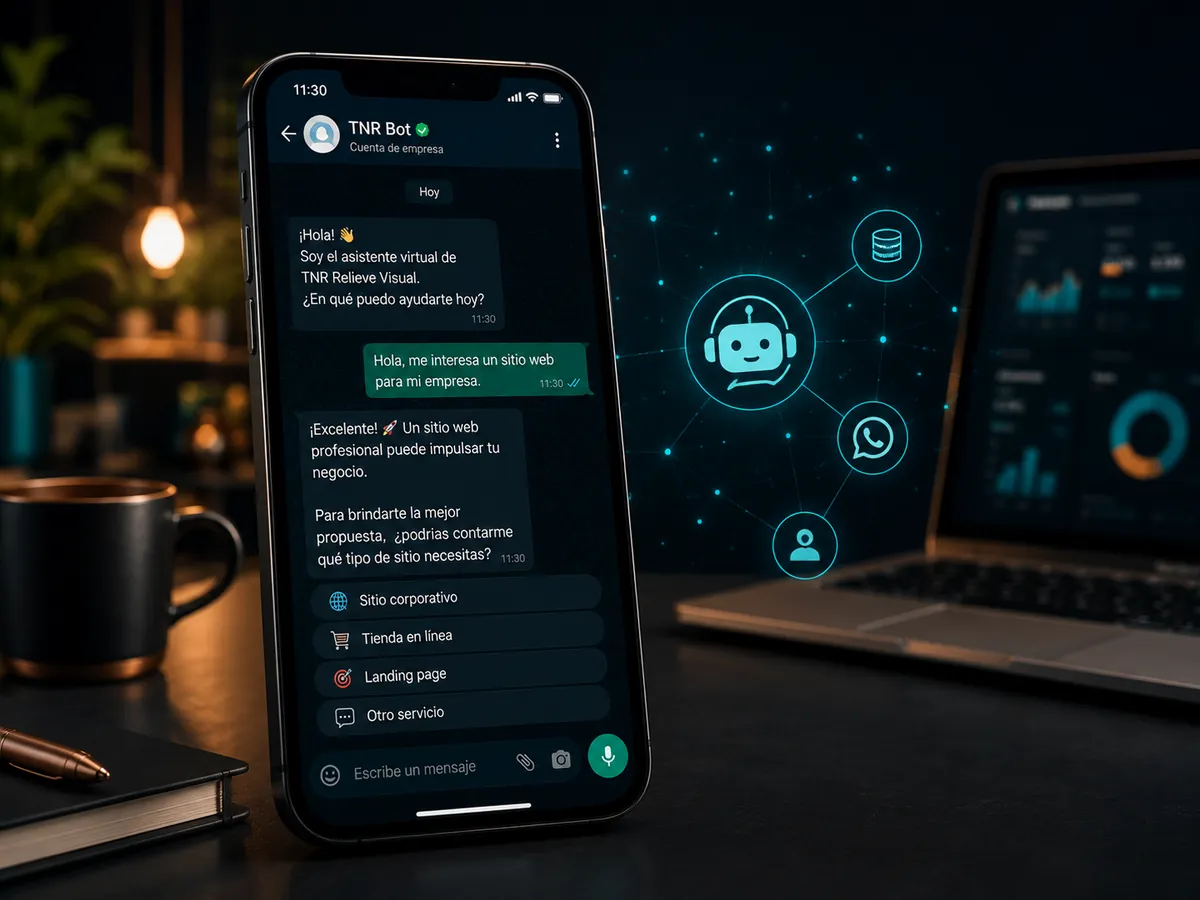 Chatbot para WhatsApp Business con IA conectado al CRM de una empresa