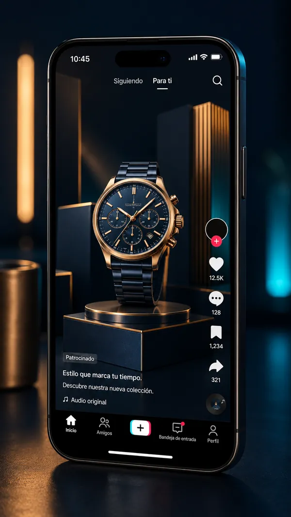 Anuncio de tiktok ads en formato de video vertical
