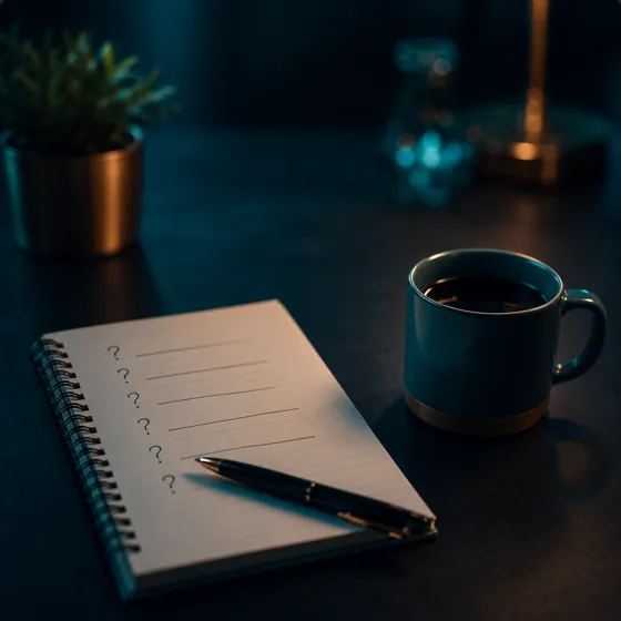 Descubrimiento: una libreta con preguntas y un café