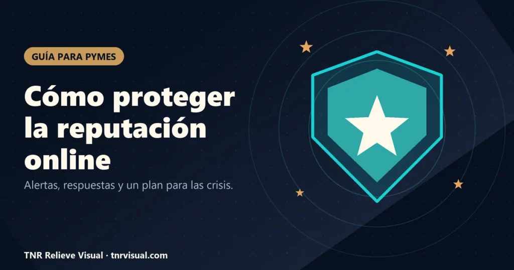 Escudo con estrellas que representa cómo proteger la reputación online de un negocio
