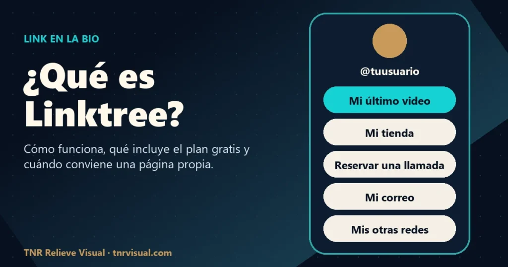 Explicación de qué es Linktree: un solo enlace en la bio que reúne los demás enlaces del creador