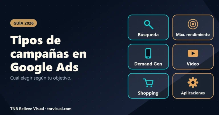 Tipos de campañas en Google Ads: cuál elegir según tu objetivo (guía 2026)