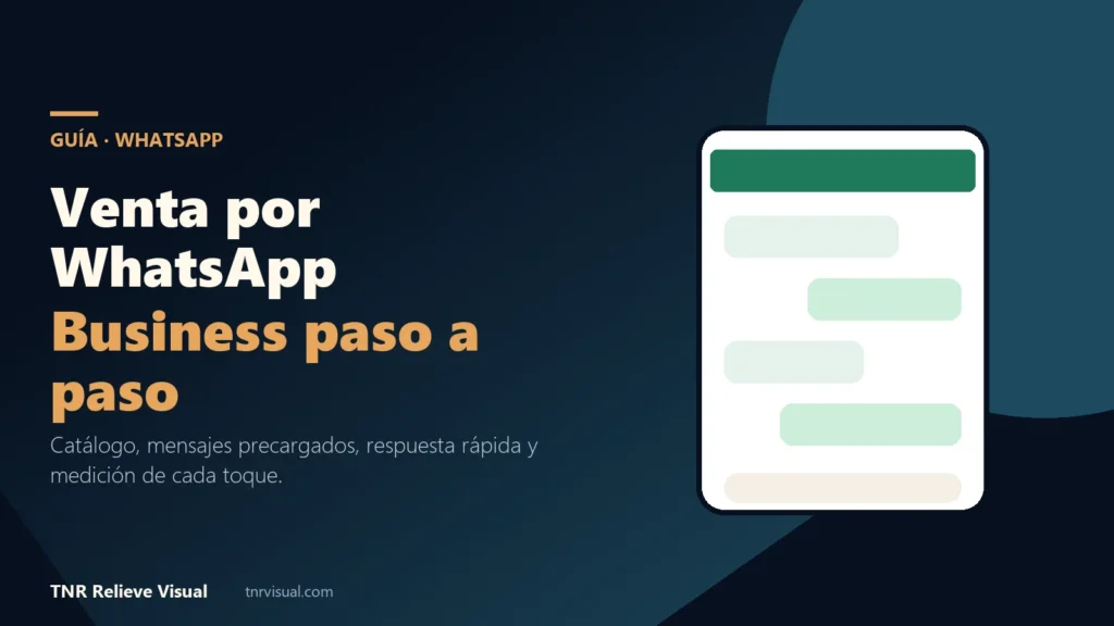 Venta por WhatsApp Business: teléfono con una conversación de compra